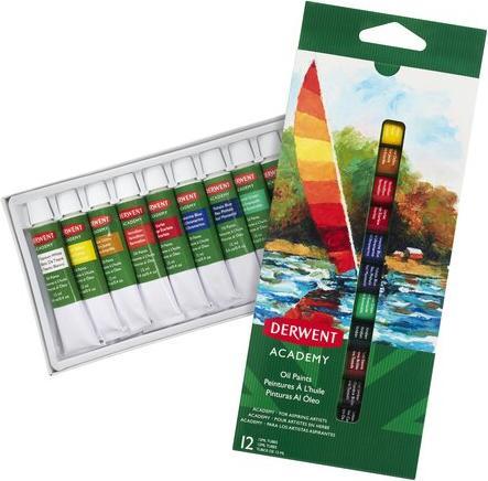 Immagine prodotto Derwent Vernici ad olio multicolore, 12 pezzi (Multicolore, 12 ml)