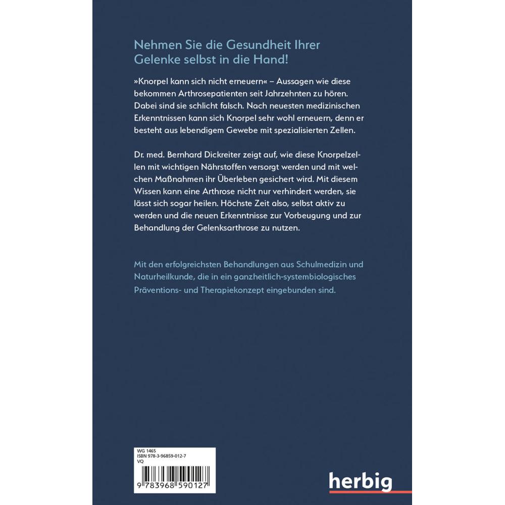 Thumbnail - Arthrose ist heilbar, Ratgeber von Bernhard Dickreiter