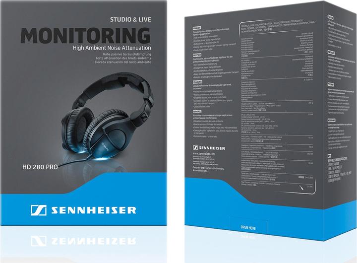 Productafbeelding Sennheiser HD 280 Pro (Geen ruisonderdrukking, Bedraad)