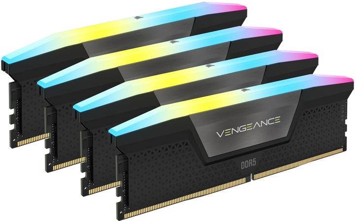 Corsair DDR5 64GB PC 6400 CL32 KIT (4x16GB) VENGEANCE RGB B retail (4 x 16GB, 6400 MHz, DDR5-RAM, DIMM)