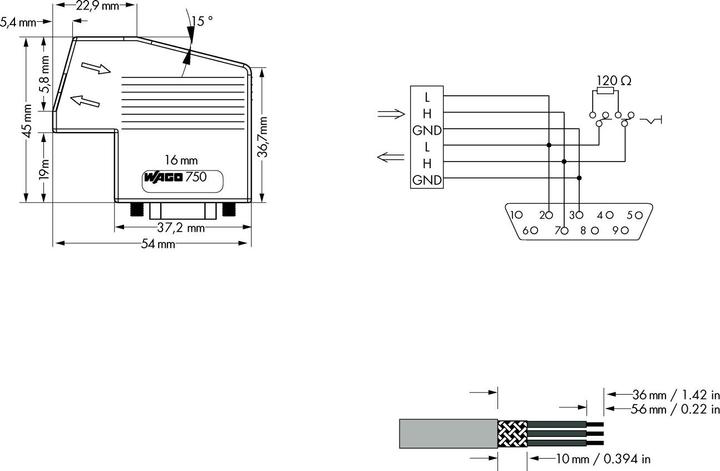 Productafbeelding Wago Veldbusconnector CANOPEN