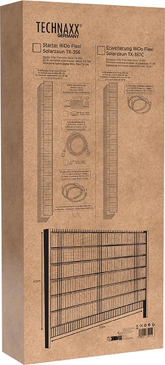 Produktbild Technaxx Starter BiDo Flexi Solarzaun TX-356 (480 W)