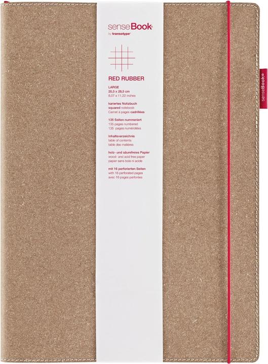 Produktbild Transotype senseBook Red Rubber (A4, Kariert, Harter Einband)