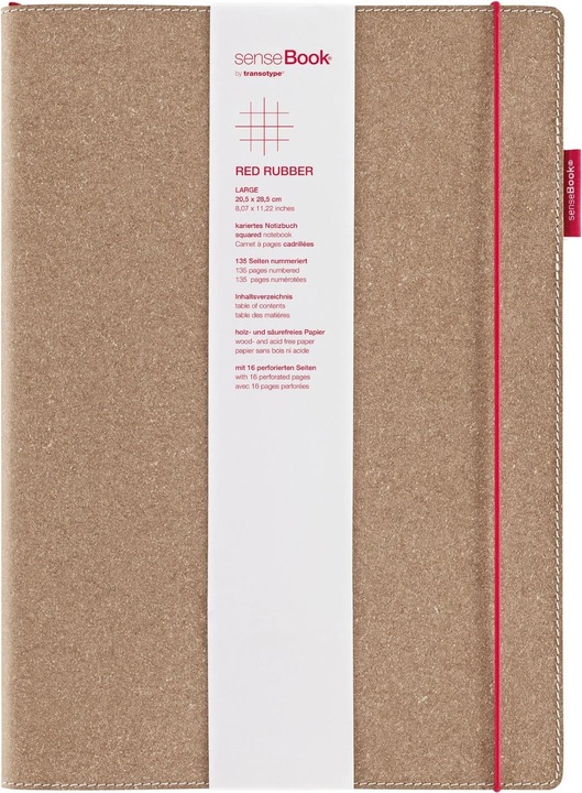Image du produit Transotype senseBook Red Rubber (A4, Quadrillé, Couverture rigide)