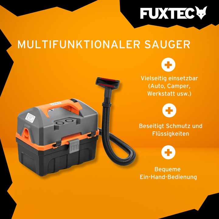 Actual product image Fuxtec Cordless wet/dry vacuum cleaner SET FX-E1VC20 (Wet dry vacuum cleaner)