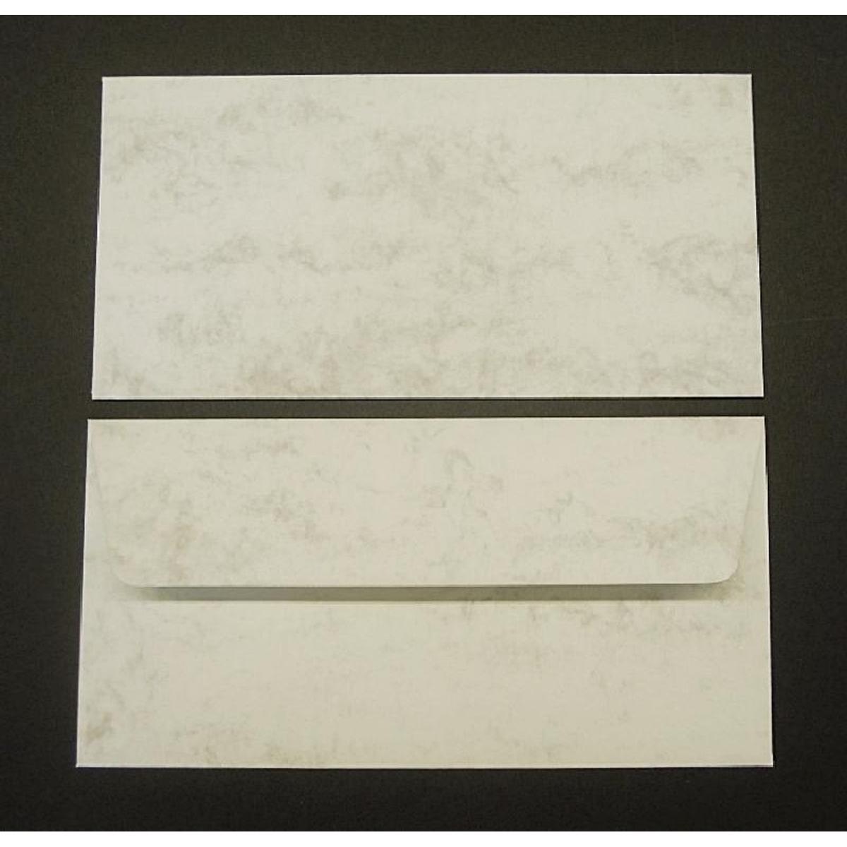 Thumbnail - Blanke, Briefumschlag, Briefumschläge DINlang 100g/qm gummiert VE=100 Stück grau marmora (110 x 220 mm, 100 x)