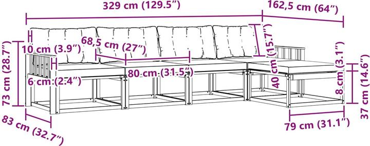 Produktbild vidaXL Outdoor-Sofa