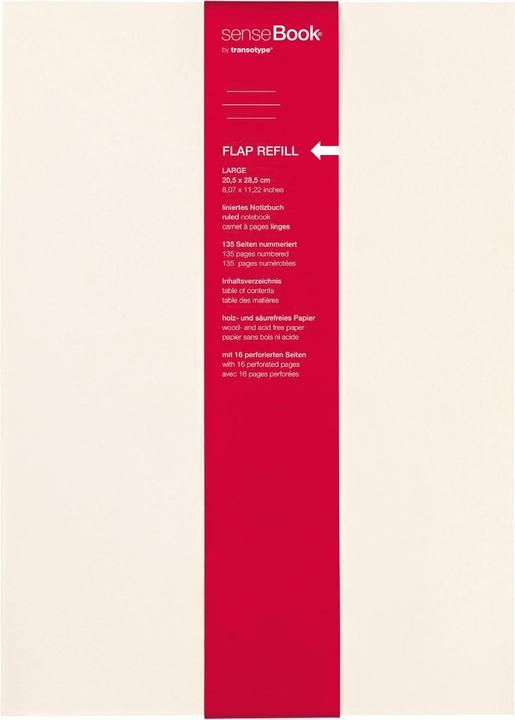 Produktbild Transotype senseBook FLAP REFILL (A4, Liniert, Kein Einband)