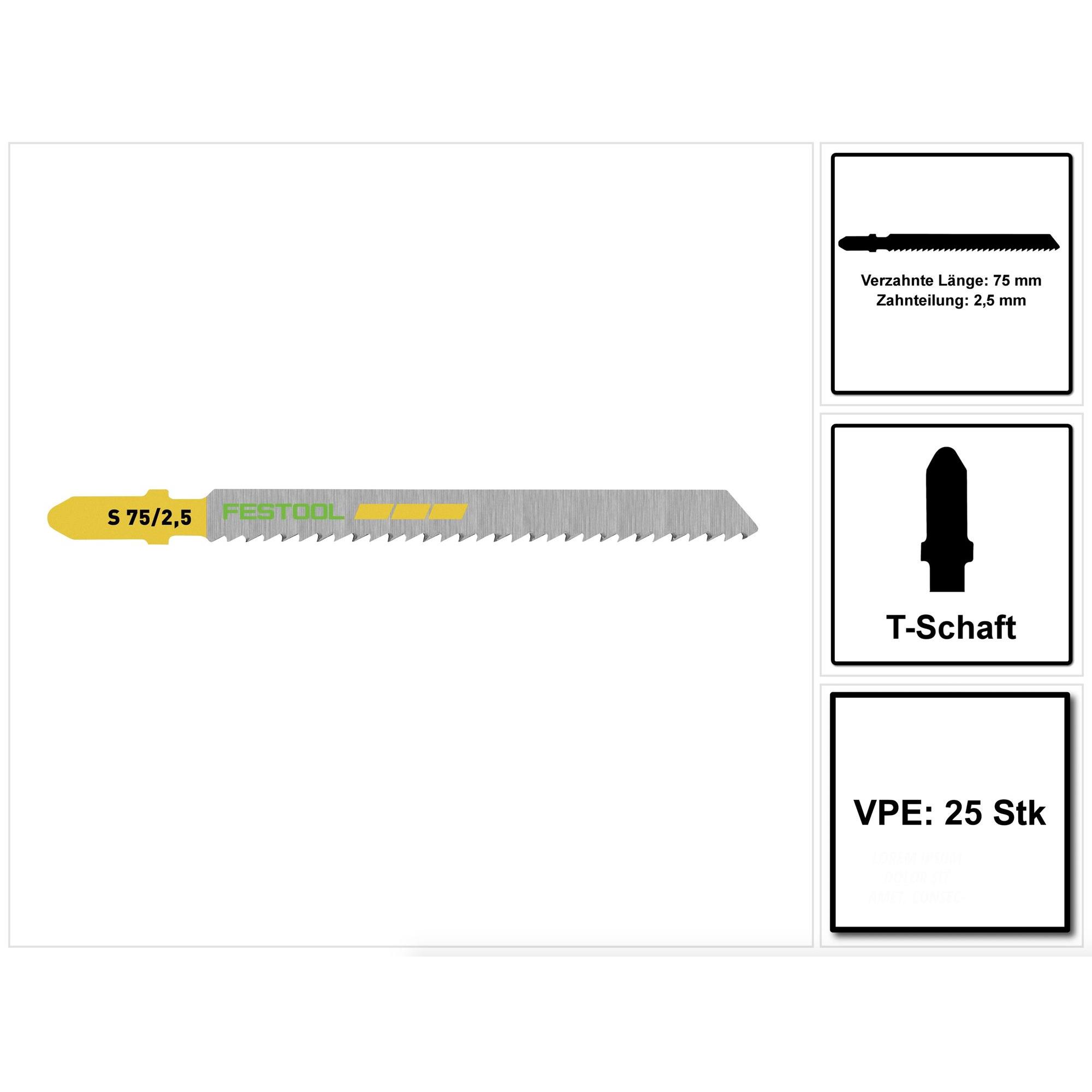 Thumbnail - Festool, Sägeblatt, Stichsägeblatt S 75/2,5/25