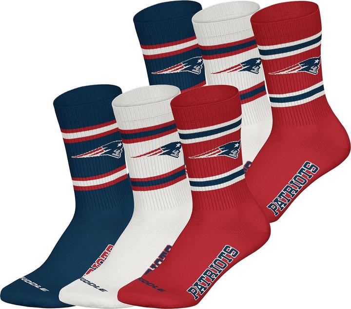 Produktbild NFL Freizeitsocken Patriots Crew (6er Pack, 43 - 46)