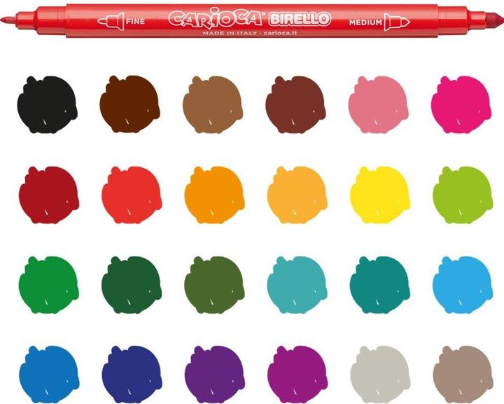 Produktbild Carioca Fasermaler Birello doppelseitig (24x)