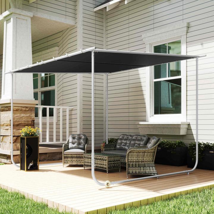 Immagine prodotto Outsunny Pergola con 4 sacchi di sabbia vuoti da riempire (302 cm, 302 cm)