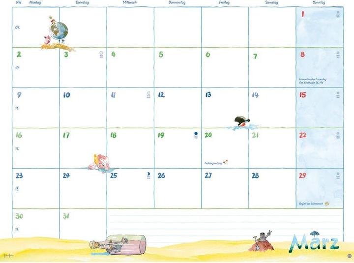 Actual product image Helme Heine: Monatsplaner 2026 (44 x 34 cm)