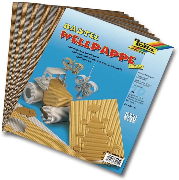 Actual product image Folia Corrugated board gold/silver (10x)