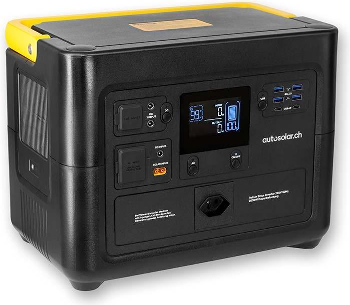 Actual product image Autosolar Avantura Max 2 (2000W Output) "Swiss Edition" Powerstation / Solargenerator (1536 Wh, 15.90 kg)