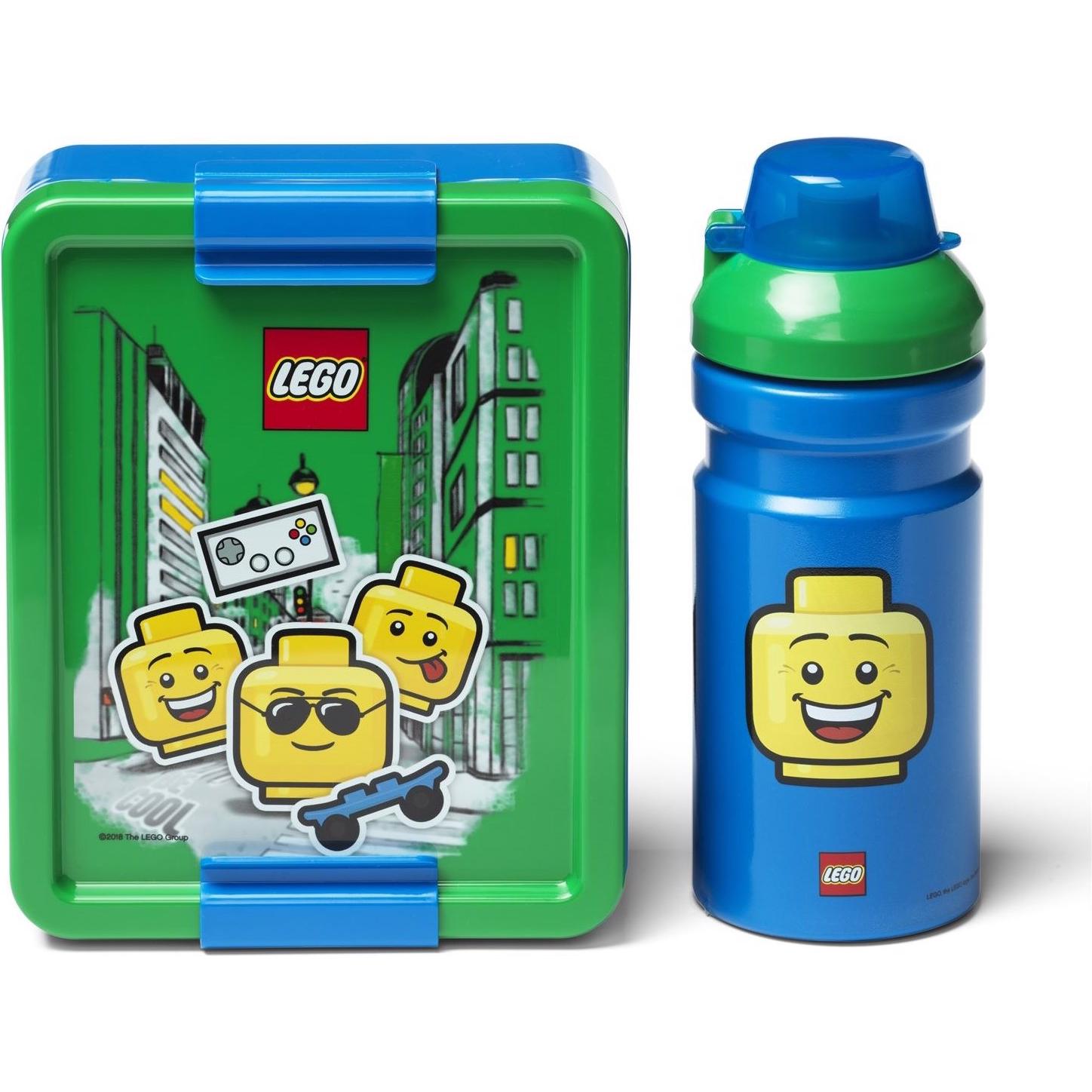 Room Copenhagen Mittagspausen-Set Boy, Blue, one Size, Lunchbox, Mehrfarbig