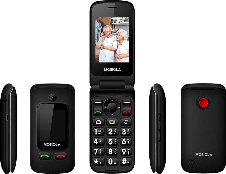 Actual product image Mobiola Gsm Phone For Seniors Flip Black Mb610 2g