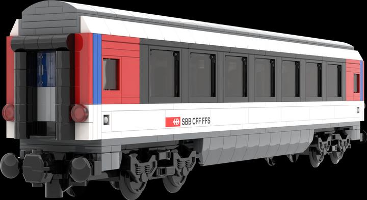 Mobabricks SBB InterCity 2. Kl Personenwagen (LEGO City Mobabricks SBB InterCity 2. Kl Personenwagen (LEGO City
