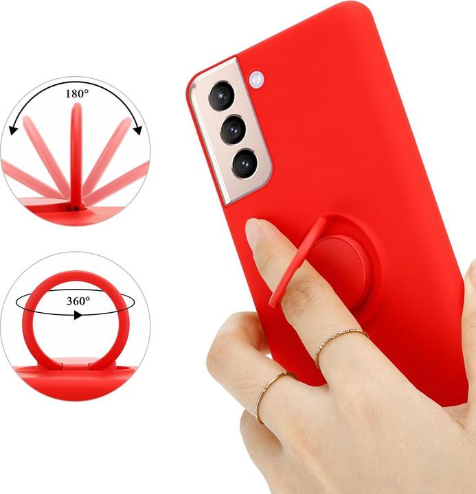 Produktbild Cadorabo HülleTPU im Liquid Schutz Case Silikon Design mit Ring (Samsung Galaxy S24+)
