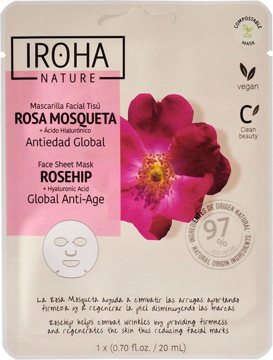 Actual product image Iroha Nature Anti-Aging Moisturising Mask with Rosehip (20 ml)