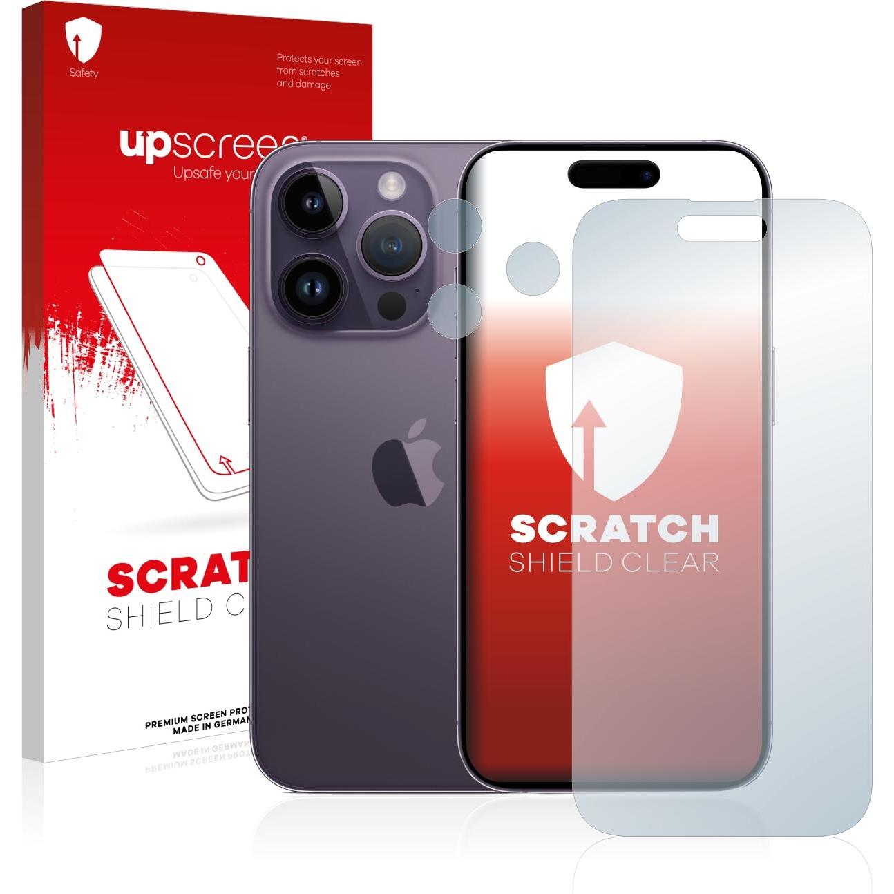 upscreen Scratch Shield Displayschutz (1 Stück, Apple iPhone 14 Pro), Smartphone Schutzfolie, Transparent