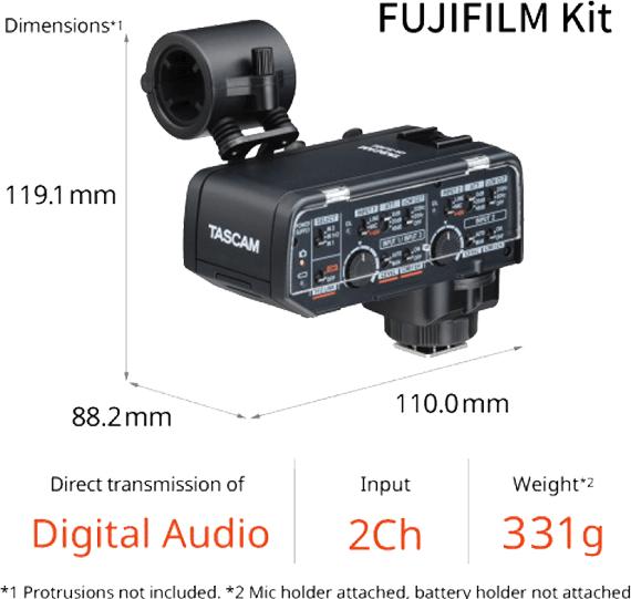 Actual product image Tascam CA-XLR2d-F (Various)