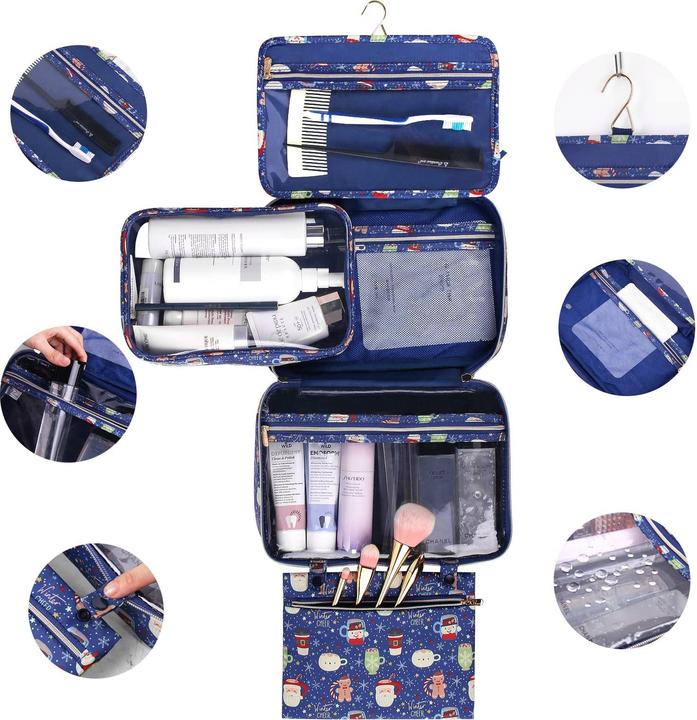 Produktbild Only-Bags.Store Kulturbeutel zum Aufhängen Reisekosmetiktasche Grosse wasserdichte Kosmetiktasche