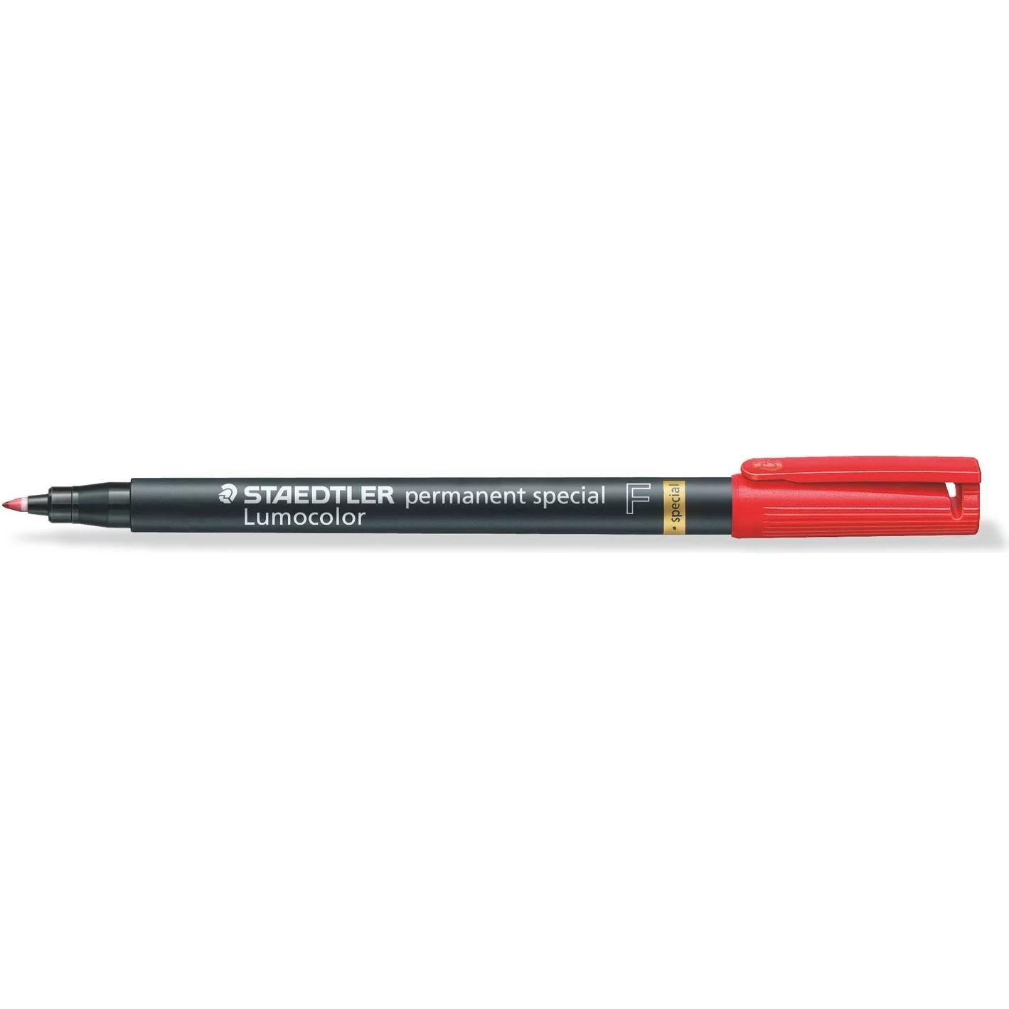 Staedtler, Marker, Folienstift Lumocolor special F (Rot, Schwarz, 0.60 mm, 10 x)