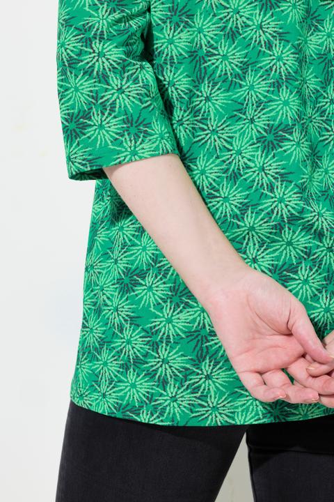 Produktbild Ulla Popken Shirt, Blüten, A-Linie, Rundhals, 3/4-Arm (42, 44)