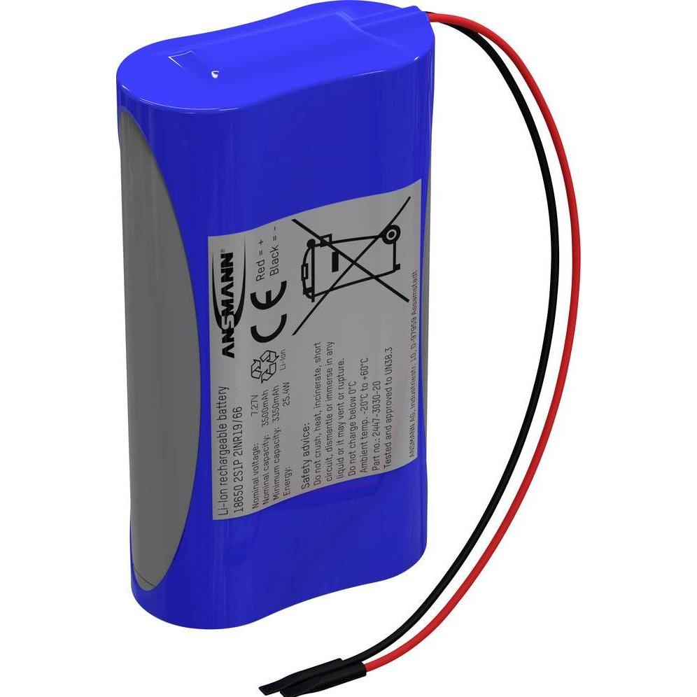Ansmann Li-Ion Battery Pack 2S1P (1 Stk., 18650, 3500 mAh), Batterien + Akkus