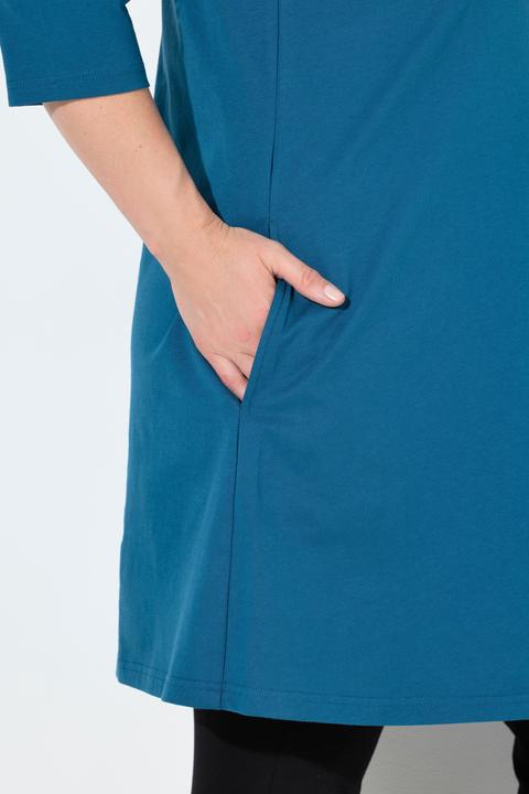 Produktbild Ulla Popken Longshirt, A-Linie, Carré-Ausschnitt, 3/4-Arm (56)
