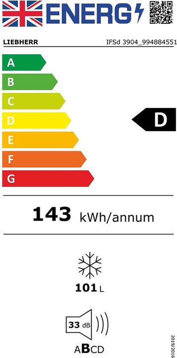 Energie-Label Liebherr IFSd3904-22 (Einbau, 101 l)
