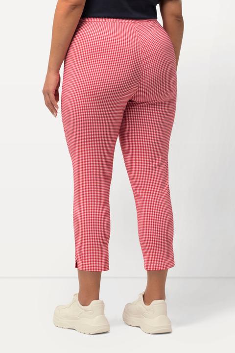Produktbild Ulla Popken 7/8-Bengalinhose Sienna, Vichykaro, hochelastisch (56)