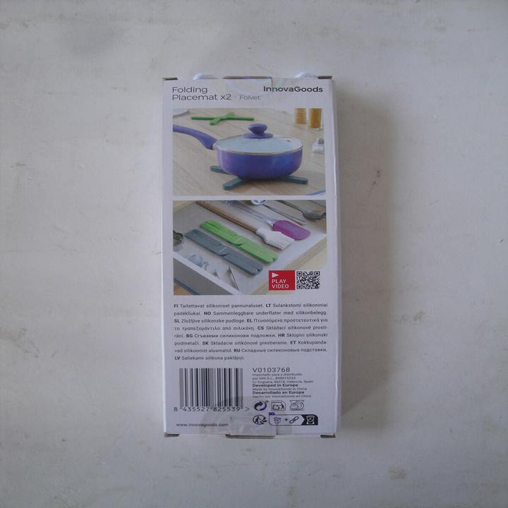Produktbild InnovaGoods Klappbare Topfuntersetzer aus Silikon Folvet 2 Stück (2x, Pfannenuntersetzer)