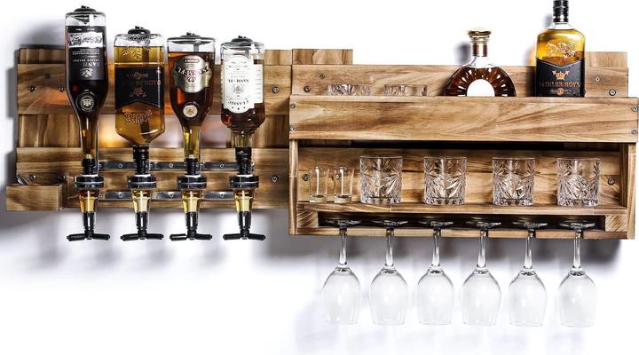 Actual product image Yorbay Wine rack (4 bottles, 120 x 36 x 14.50 cm)