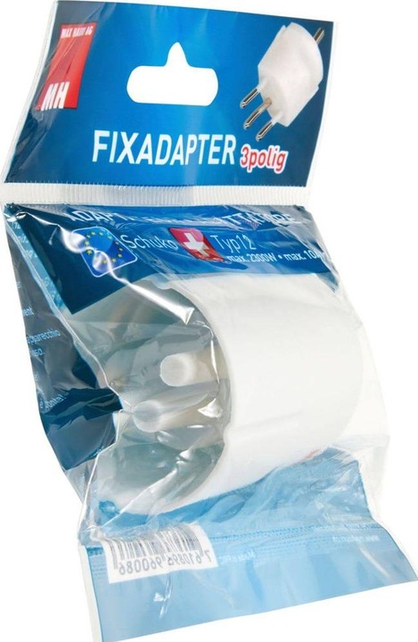 Actual product image Max Hauri T12/Schuko Fix-Adapter (Type 12, CEE 7/7)