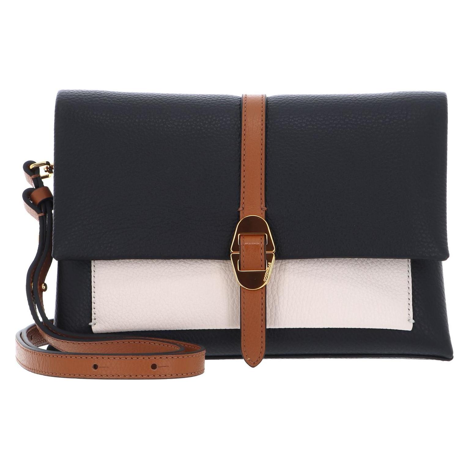 Coccinelle, Damen, Handtasche, Dorian Tricolor Handbag Grained Leather, Schwarz