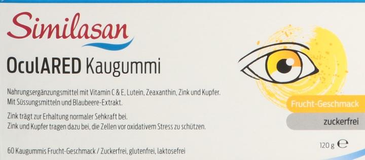 Immagine prodotto Similasan Gomma da masticare OculARED alla frutta 60 (60 Pezzo/i, 154 g)