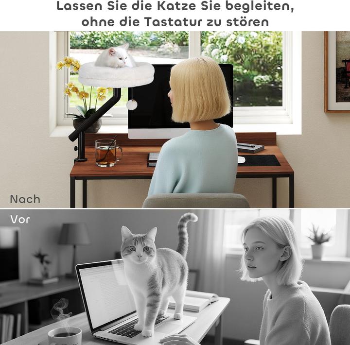 Image du produit PawHut Lit de bureau pour chat (Chat)