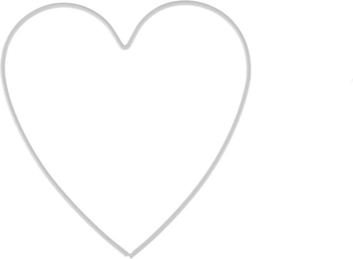 Image du produit Glorex Coeur en métal 15 cm, 1 pièce, blanc
