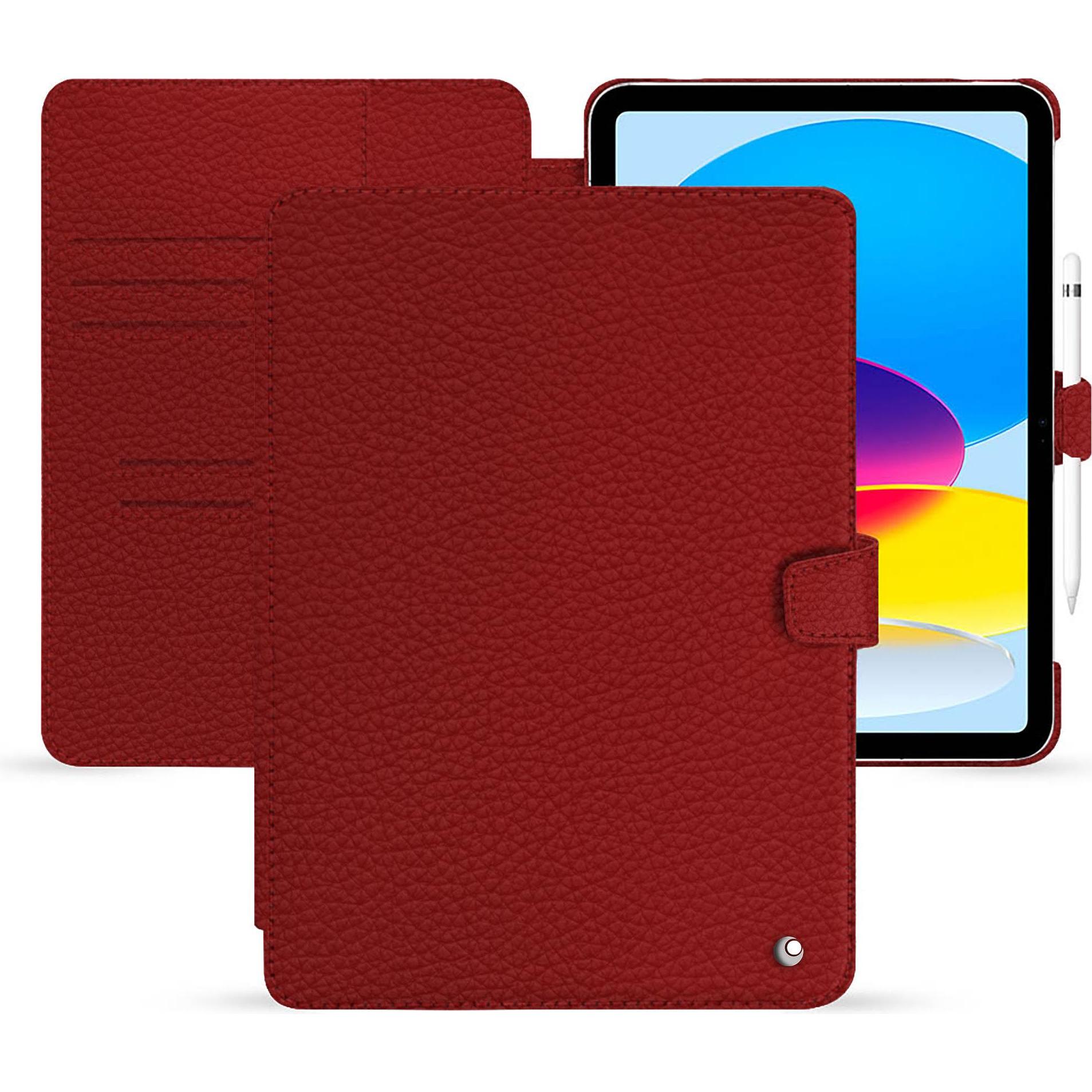Thumbnail - Noreve Lederschutzhülle Apple iPad (2022) (iPad 2022 (10. Gen)), Tablet Hülle, Rot