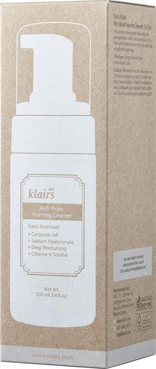 Actual product image Klairs Rich Moist (Cleansing Foam, 100 ml)