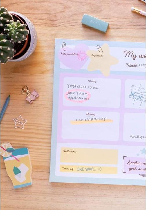 Produktbild Wochen-Notizkalender Pusheen Block, 29.7 x 42 cm (A3)