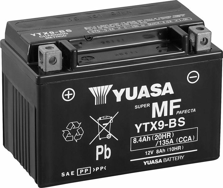 Yuasa YTX9-BS AGM (12 V, 8.40 Ah, 135 A)