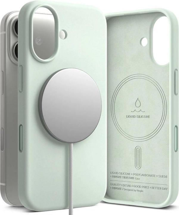Immagine prodotto Ringke Silikon Magnetische MagSafe Hülle für iPhone 17 Pro - Minze (Apple iPhone 17 Pro)