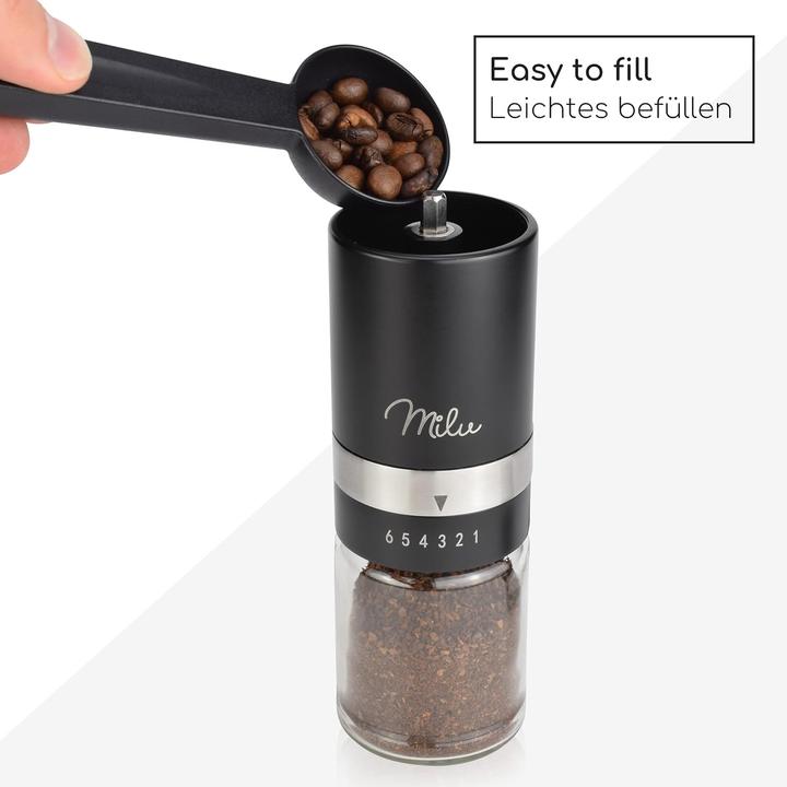 Image du produit Milu Ensemble de moulins à café en acier inoxydable, noir