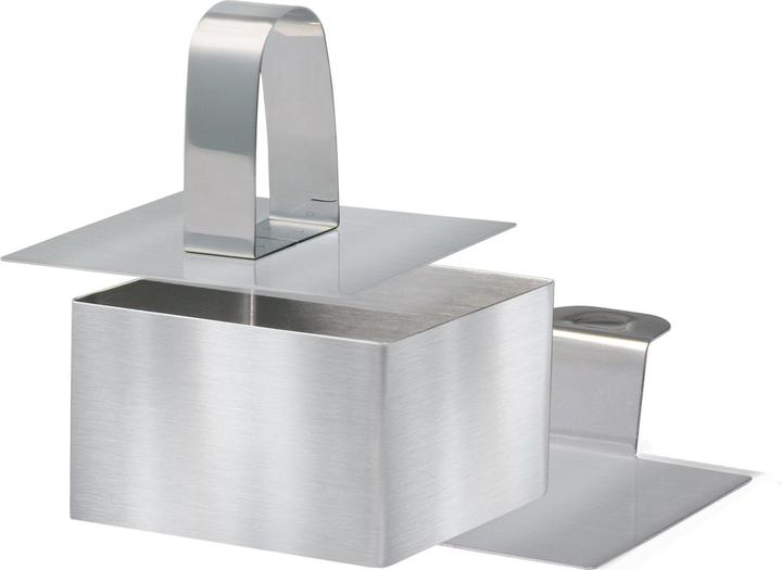 Produktbild Stoneline Dessertringe und Speiseringe, 8-teilig, Edelstahl, 6 Ringe, 1 Heber, 1 Stempel, eckig