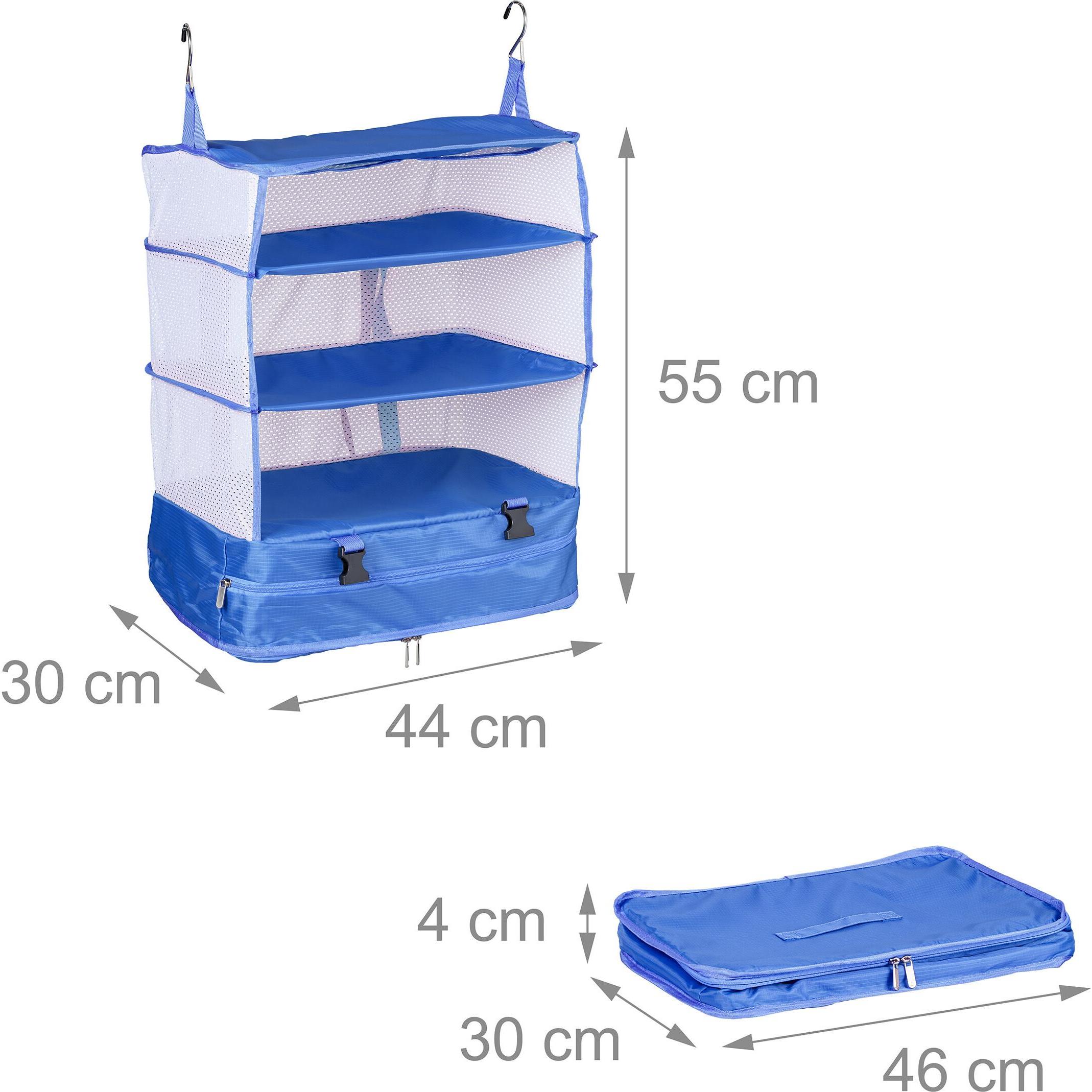 Relaxdays, Packsack, Gepäck-Organizer, Blau