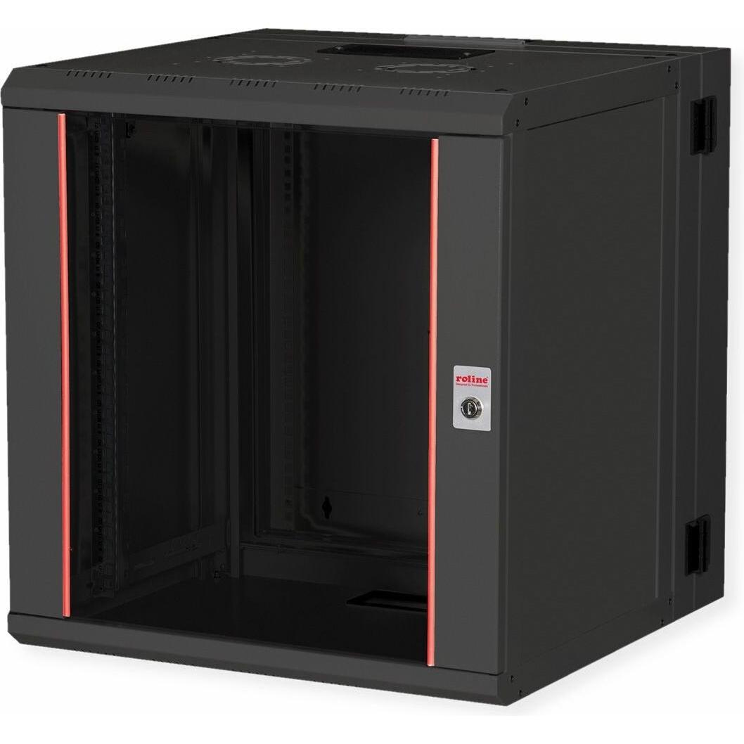 Roline 19-Zoll Wandgehäuse Pro 12 HE (12 HE, 19 Zoll Rack), Serverschrank, Schwarz
