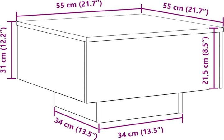 Image du produit VidaXL Table basse (55 x 55 x 31 cm)